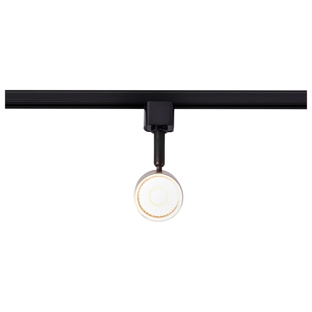12 Watt LED Small Cylindrical Track Head - 3000K - Matte Black and Brushed Nickel Finish - H-Style