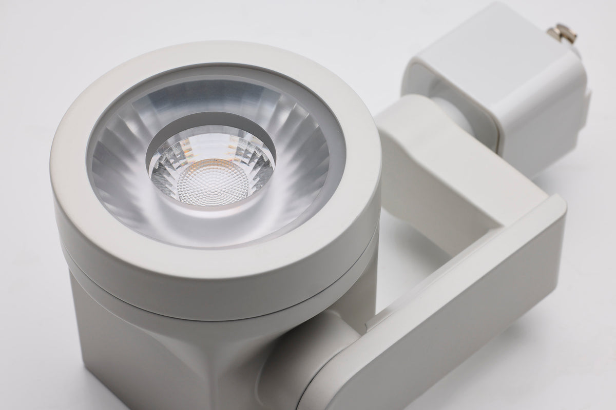 Lantern - 12 Watt LED Track Head - 24 Degree Beam Spread - 3000K - White Finish - H-Style