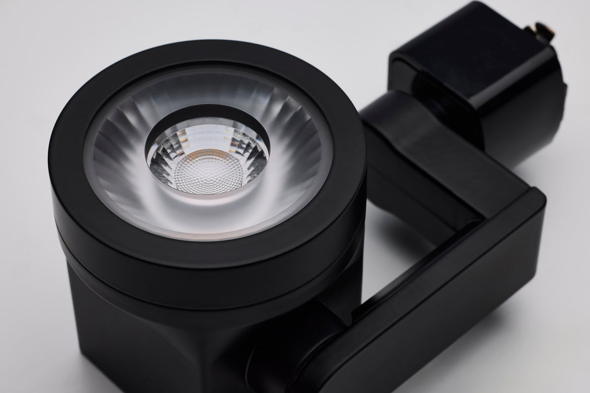 Lantern - 12 Watt LED Track Head - 24 Degree Beam Spread - 3000K - Black Finish - H-Style