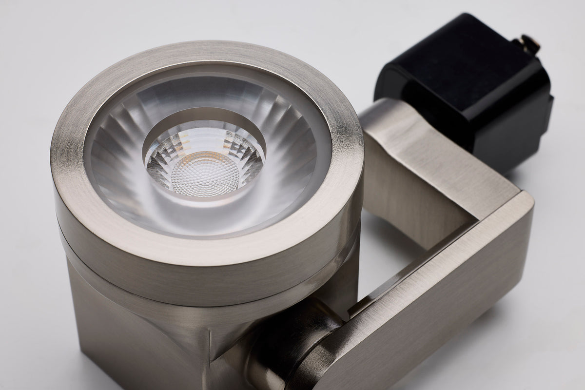 Lantern - 12 Watt LED Track Head - 24 Degree Beam Spread - 3000K - Brushed Nickel Finish - H-Style
