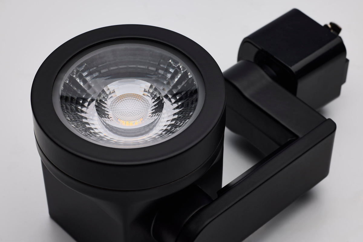 Lantern - 12 Watt LED Track Head - 36 Degree Beam Spread - 3000K - Black Finish - H-Style