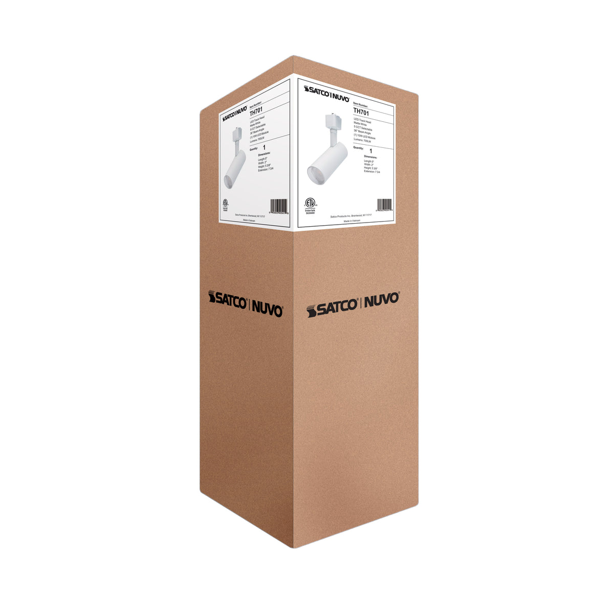 10 Watt LED Track Head - 36 Degree Beam Spread - 5 CCT Selectable - Matte White Finish - H-Style