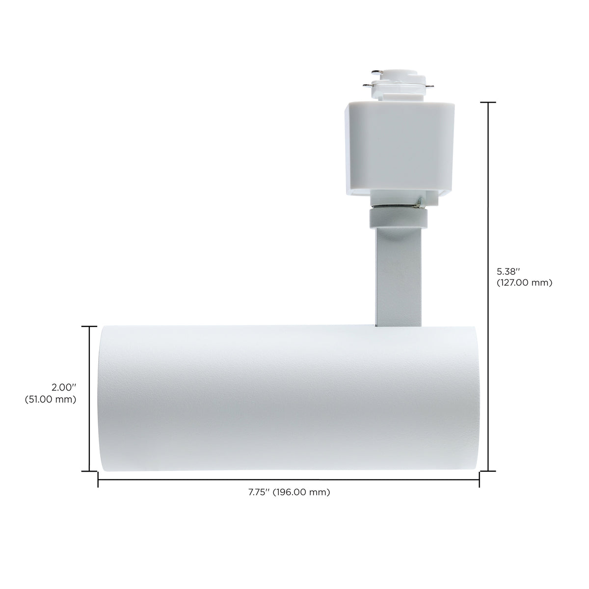 10 Watt LED Track Head - 36 Degree Beam Spread - 5 CCT Selectable - Matte White Finish - H-Style