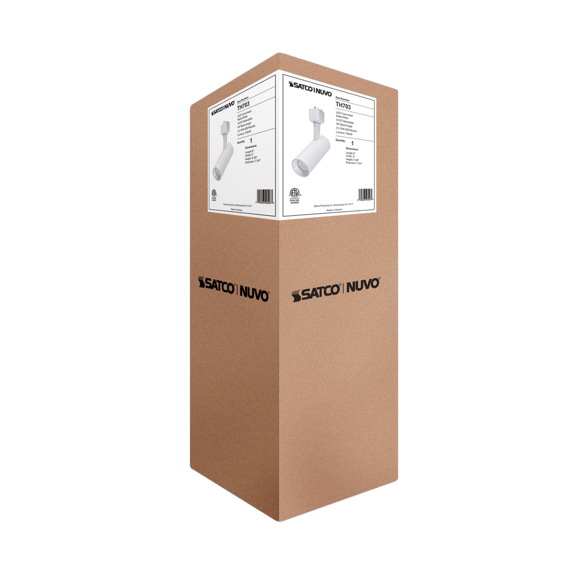 10 Watt LED Track Head - 48 Degree Beam Spread - 5 CCT Selectable - Matte White Finish - H-Style