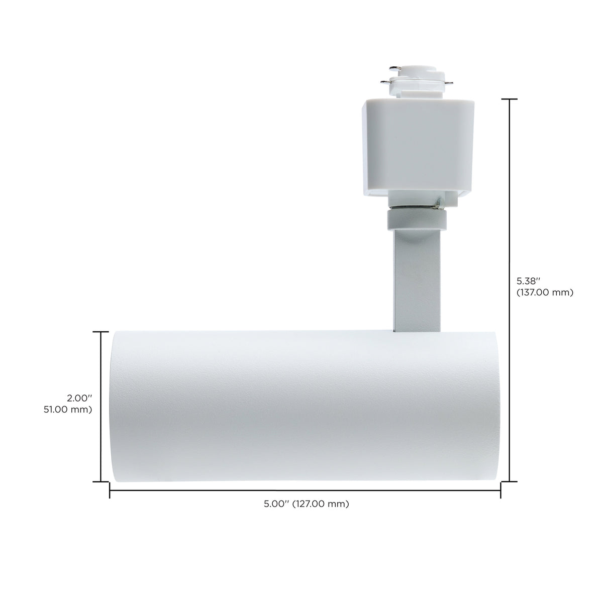 10 Watt LED Track Head - 48 Degree Beam Spread - 5 CCT Selectable - Matte White Finish - H-Style
