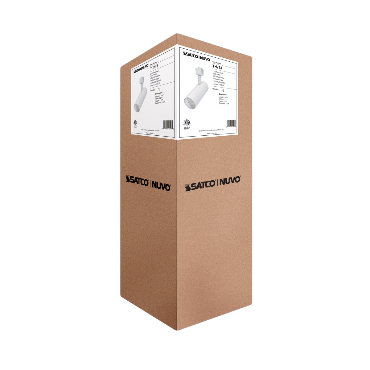20 Watt LED Track Head - 48 Degree Beam Spread - 5 CCT Selectable - Matte White Finish - H-Style