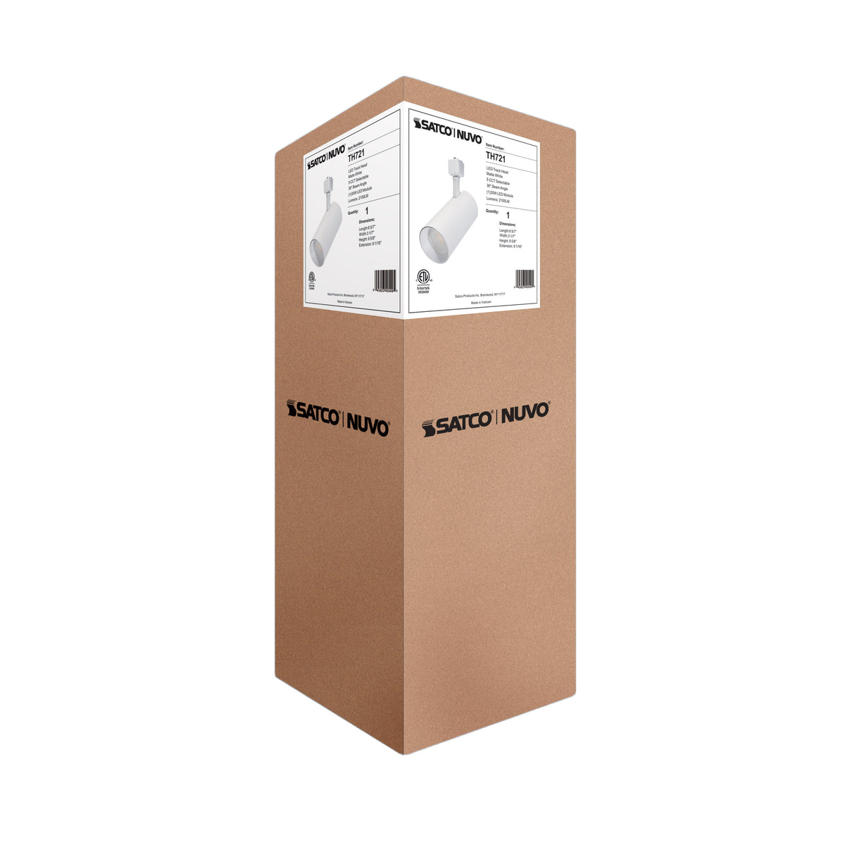 30 Watt LED Track Head - 36 Degree Beam Spread - 5 CCT Selectable - Matte White Finish - H-Style