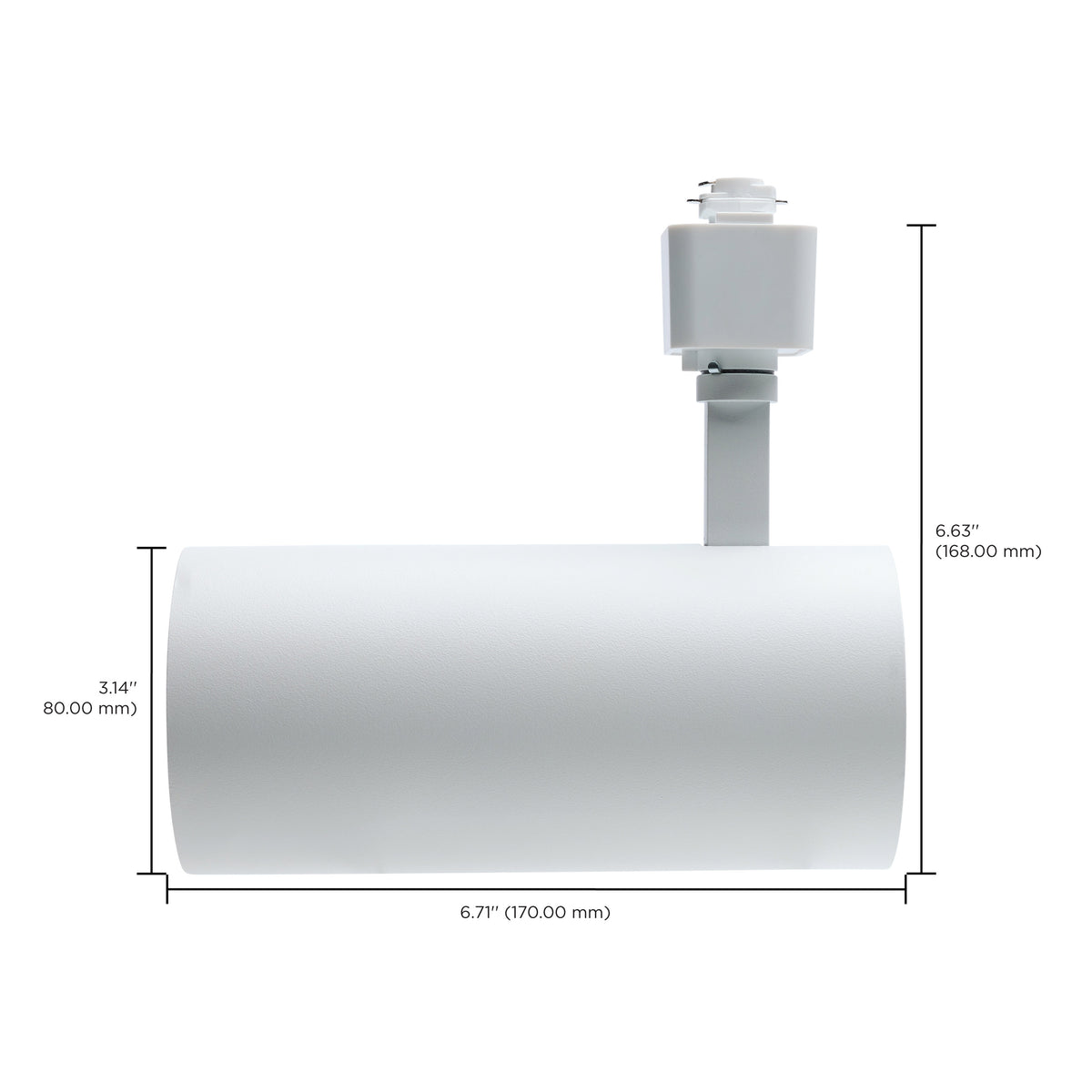 30 Watt LED Track Head - 36 Degree Beam Spread - 5 CCT Selectable - Matte White Finish - H-Style