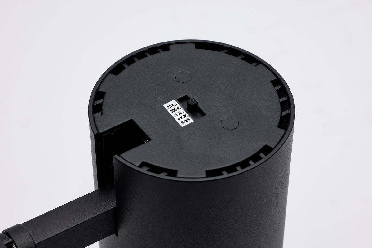 30 Watt LED Track Head - 48 Degree Beam Spread - 5 CCT Selectable - Matte Black Finish - H-Style