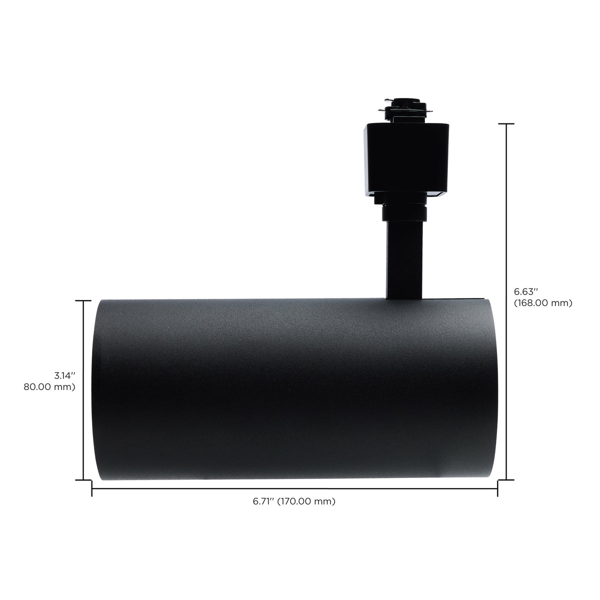30 Watt LED Track Head - 48 Degree Beam Spread - 5 CCT Selectable - Matte Black Finish - H-Style