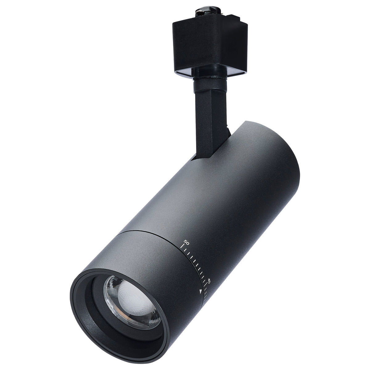 15 Watt LED Track Head - 20 to 50 Degree Adjustable Beam Spread - Selectable - Matte Black Finish - H-Style product image