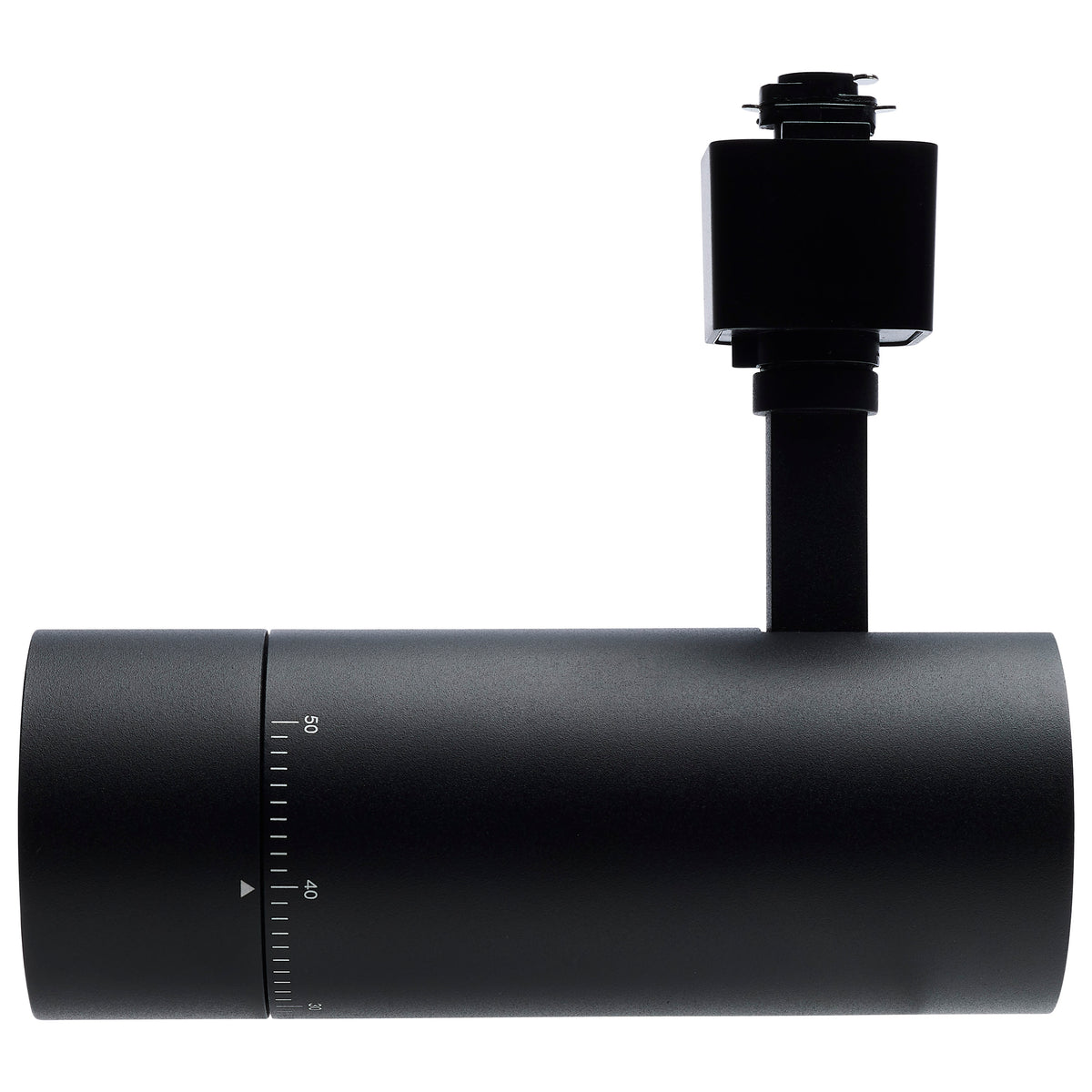 15 Watt LED Track Head - 20 to 50 Degree Adjustable Beam Spread - CCT Selectable - Matte Black Finish - H-Style