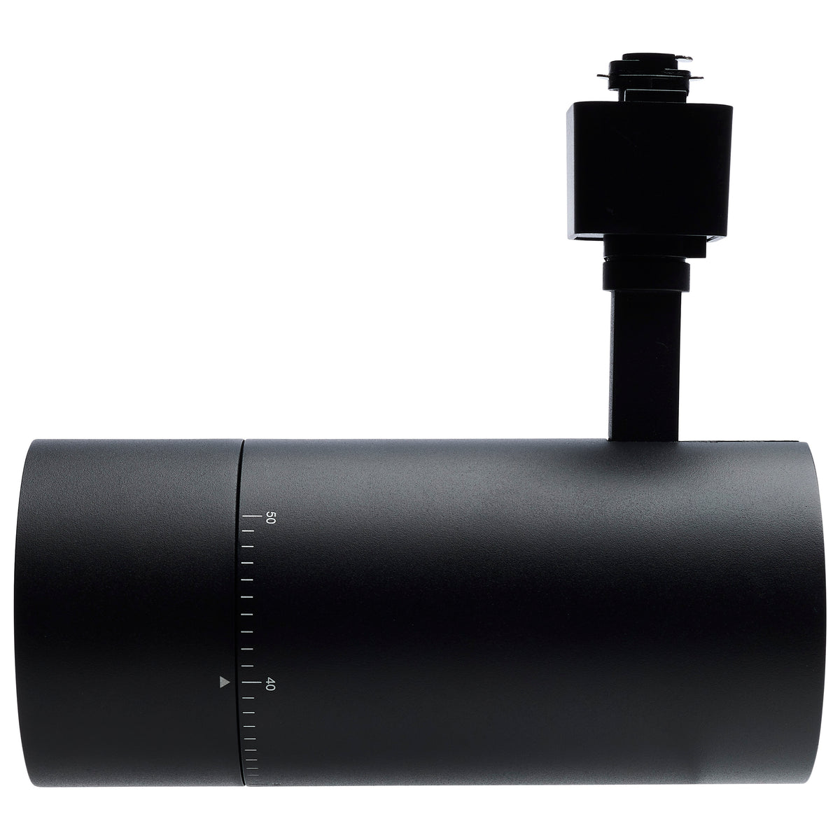 30 Watt LED Track Head - 20 to 50 Degree Adjustable Beam Spread - CCT Selectable - Matte Black Finish - H-Style