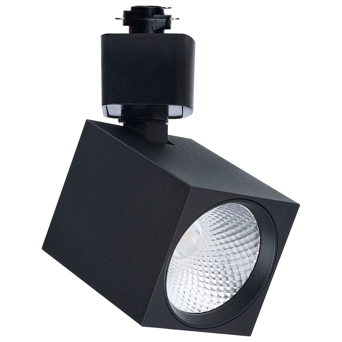 8 Watt LED Track Head - 2700K/3000K/3500K/4000K/5000K CCT Selectable - Dim to Warm - H Style - 36 Degree Beam Angle - 120 Volt - Black - Square