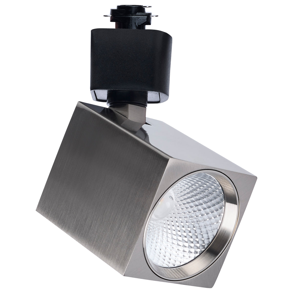 8 Watt LED Track Head - 2700K/3000K/3500K/4000K/5000K CCT Selectable - Dim to Warm - H Style - 36 Degree Beam Angle - 120 Volt - Brushed Nickel - Square