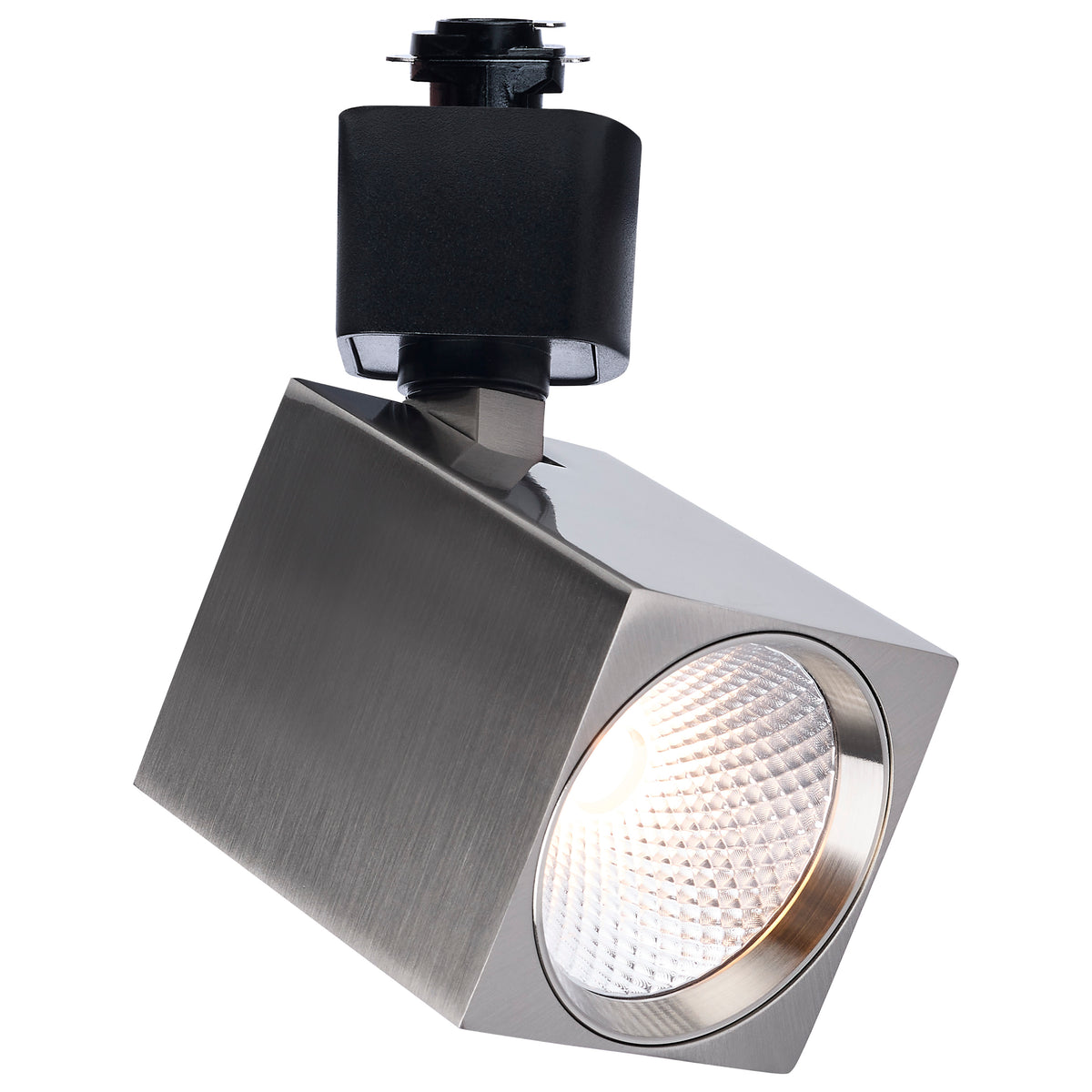 8 Watt LED Track Head - 2700K/3000K/3500K/4000K/5000K CCT Selectable - Dim to Warm - H Style - 36 Degree Beam Angle - 120 Volt - Brushed Nickel - Square