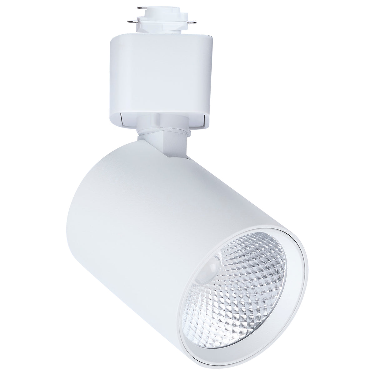 8 Watt LED Track Head - 2700K/3000K/3500K/4000K/5000K CCT Selectable - Dim to Warm - H Style - 36 Degree Beam Angle - 120 Volt - White - Round
