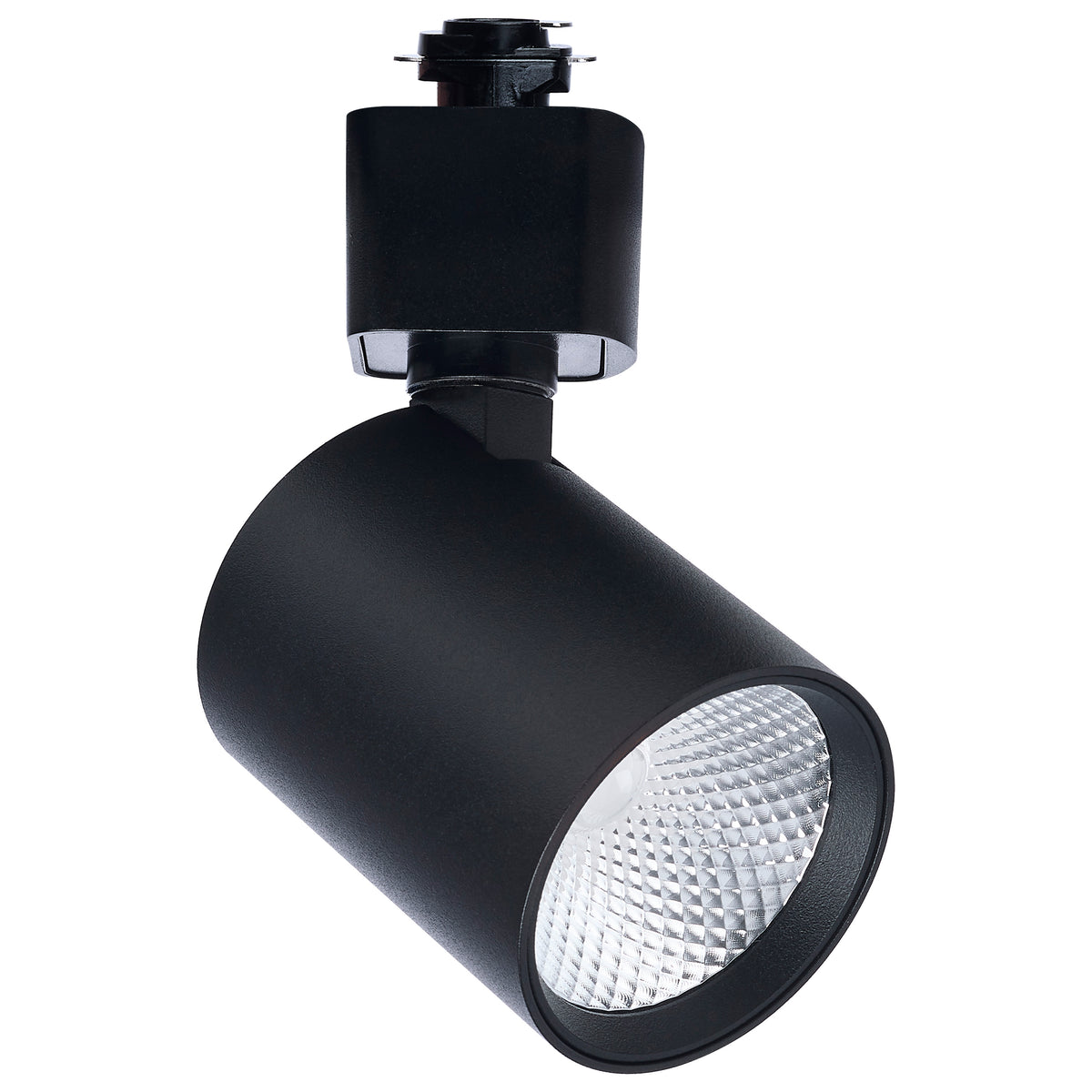 8 Watt LED Track Head - 2700K/3000K/3500K/4000K/5000K CCT Selectable - Dim to Warm - H Style - 36 Degree Beam Angle - 120 Volt - Black - Round