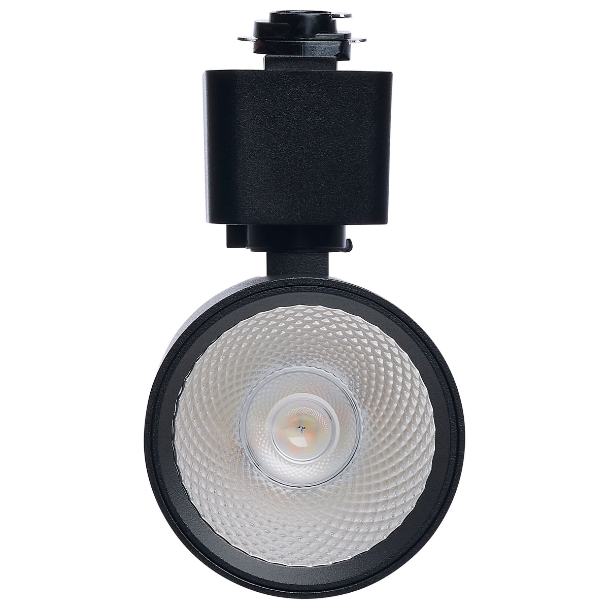 8 Watt LED Track Head - 2700K/3000K/3500K/4000K/5000K CCT Selectable - Dim to Warm - H Style - 36 Degree Beam Angle - 120 Volt - Black - Round
