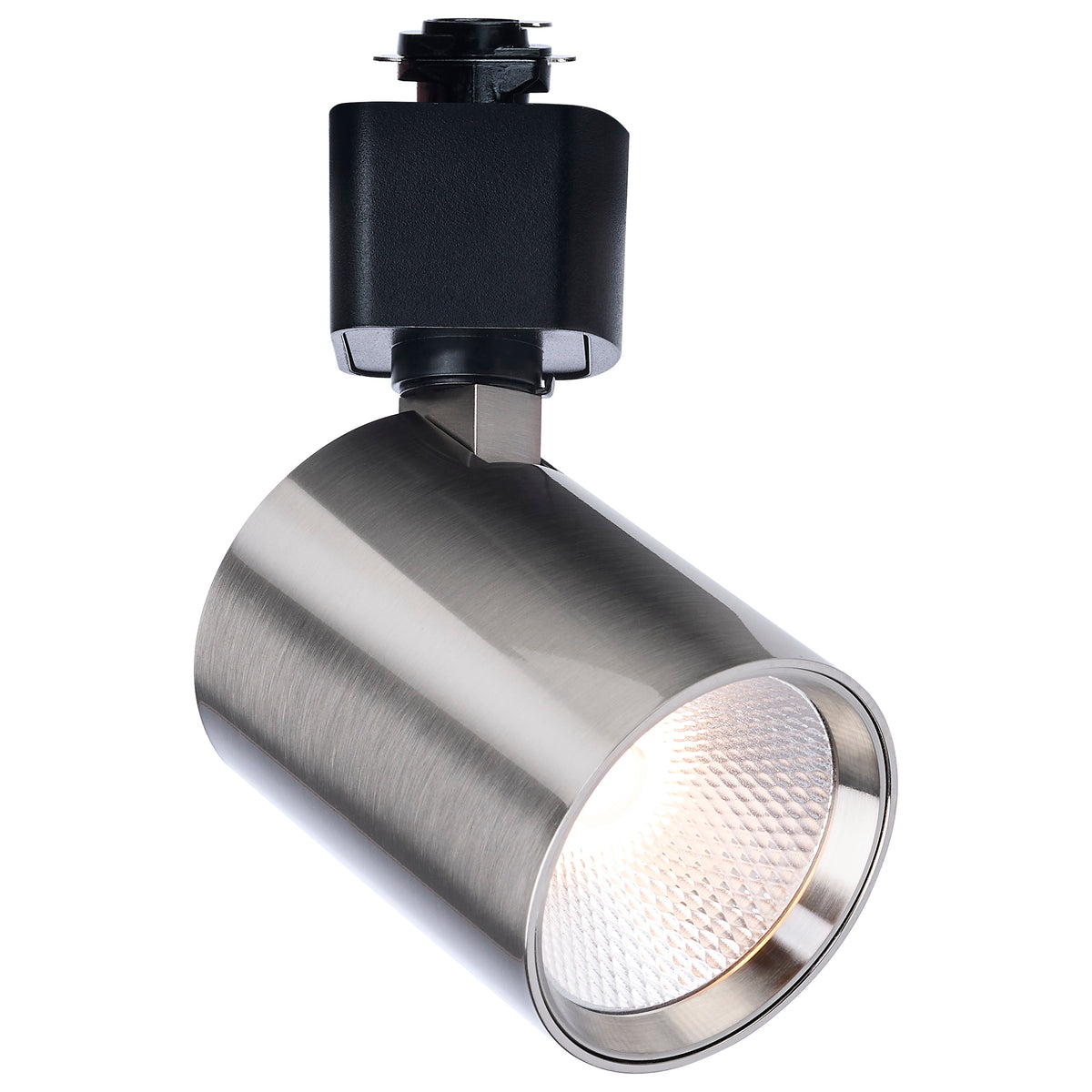 8 Watt LED Track Head - 2700K/3000K/3500K/4000K/5000K CCT Selectable - Dim to Warm - H Style - 36 Degree Beam Angle - 120 Volt - Brushed Nickel - Round