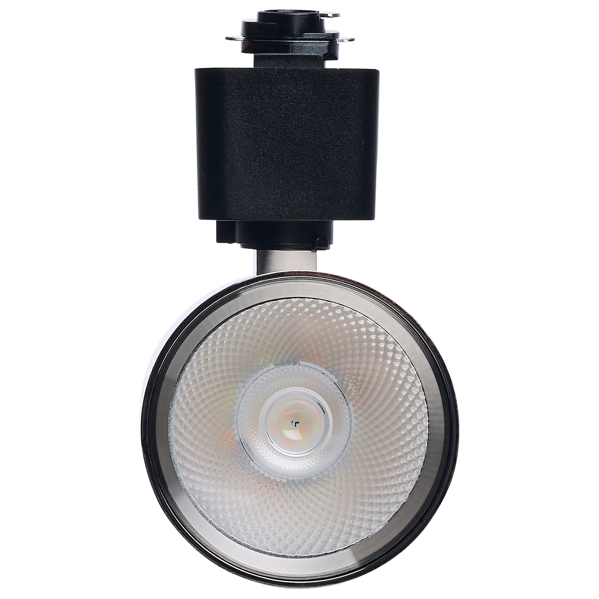 8 Watt LED Track Head - 2700K/3000K/3500K/4000K/5000K CCT Selectable - Dim to Warm - H Style - 36 Degree Beam Angle - 120 Volt - Brushed Nickel - Round