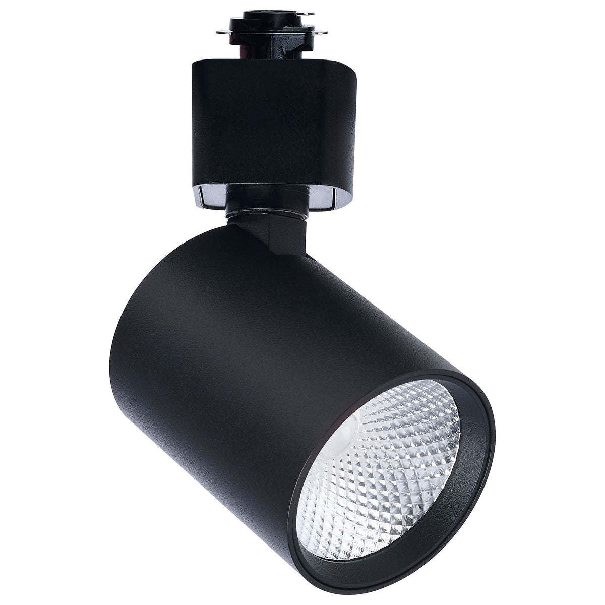 8 Watt LED Track Head - 2700K/3000K/3500K/4000K/5000K CCT Selectable - Dim to Warm - H Style - 48 Degree Beam Angle - 120 Volt - Black - Round