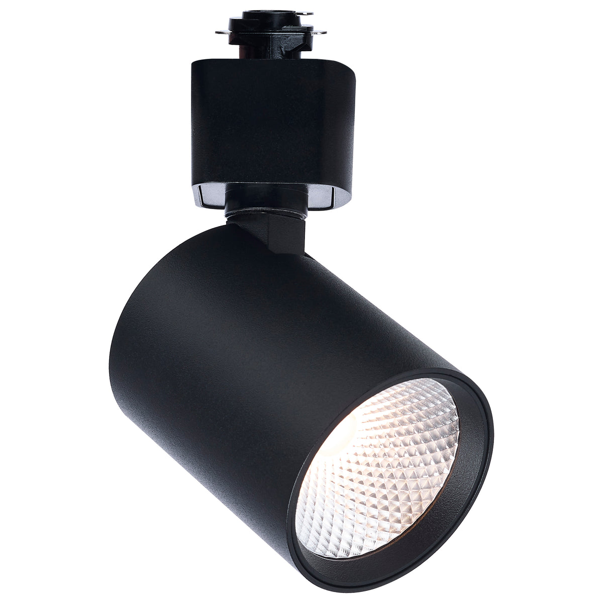 8 Watt LED Track Head - 2700K/3000K/3500K/4000K/5000K CCT Selectable - Dim to Warm - H Style - 48 Degree Beam Angle - 120 Volt - Black - Round
