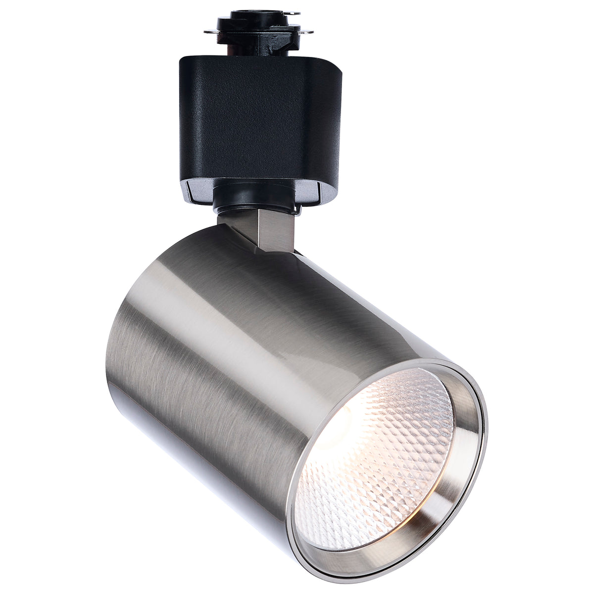 8 Watt LED Track Head - 2700K/3000K/3500K/4000K/5000K CCT Selectable - Dim to Warm - H Style - 48 Degree Beam Angle - 120 Volt - Brushed Nickel - Round