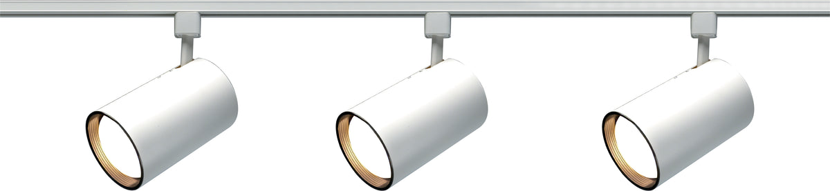 3 Light - R30 - Straight Cylinder Track Kit - 4 foot Track - White - H-Style product image