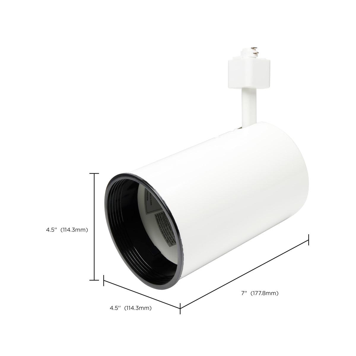 3 Light - R30 - Straight Cylinder Track Kit - 4 foot Track - White - H-Style