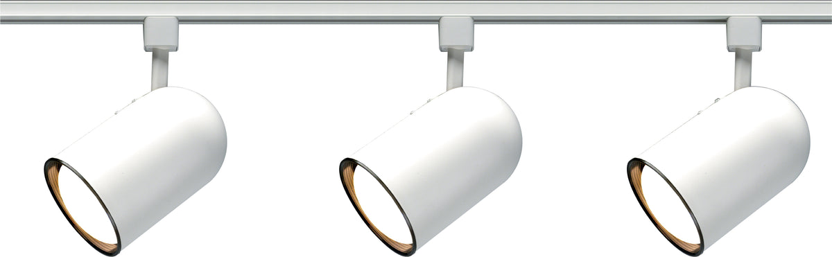 3 Light - R30 - Bullet Cylinder Track Kit - 4 foot Track - White - H-Style