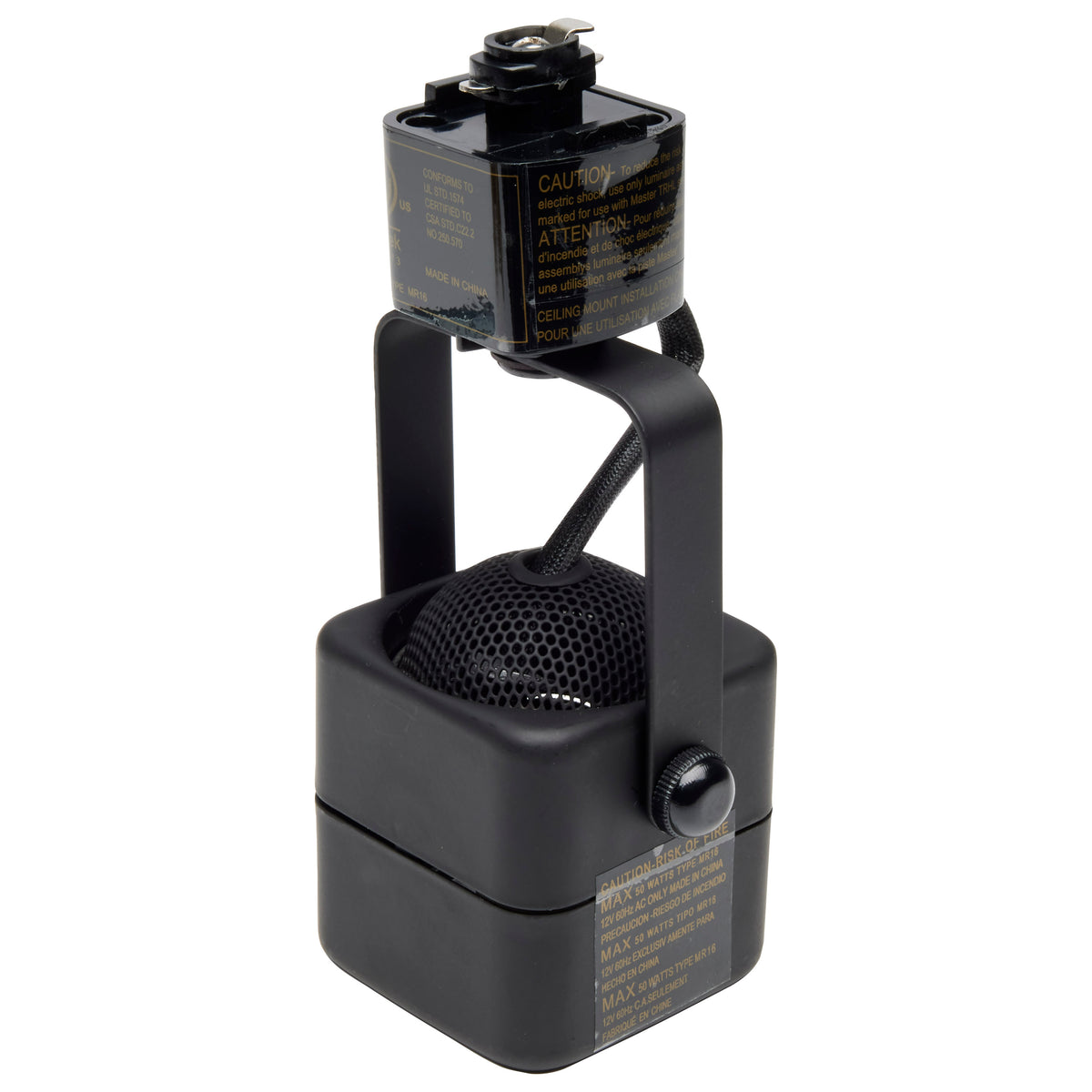 3 Light - MR16 - Square Track Kit - 4 foot Track - Line Voltage - Black - H-Style