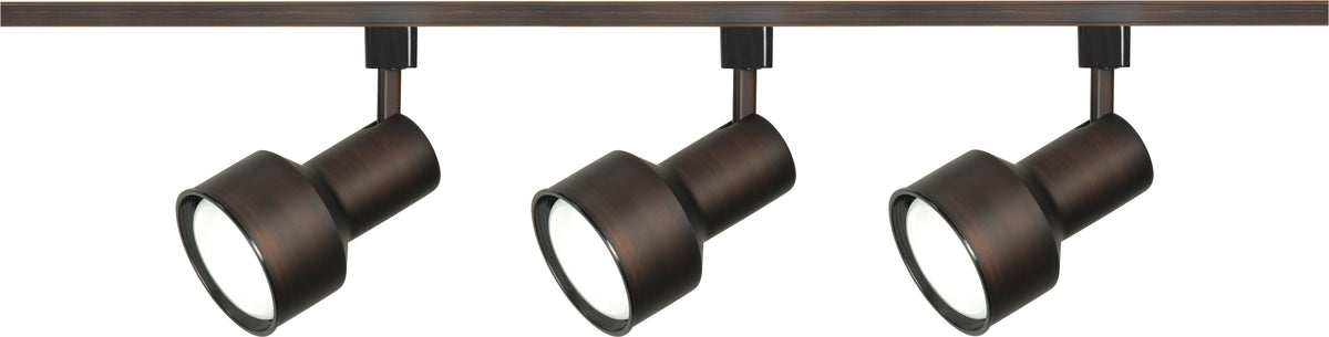 3 Light - R30 - Step Cylinder Track Kit - 4 foot Track - Russet Bronze - H-Style