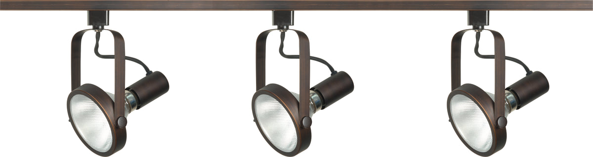 3 Light - PAR30 - Gimbal Ring Track Kit - 4 foot Track - Russet Bronze - H-Style product image