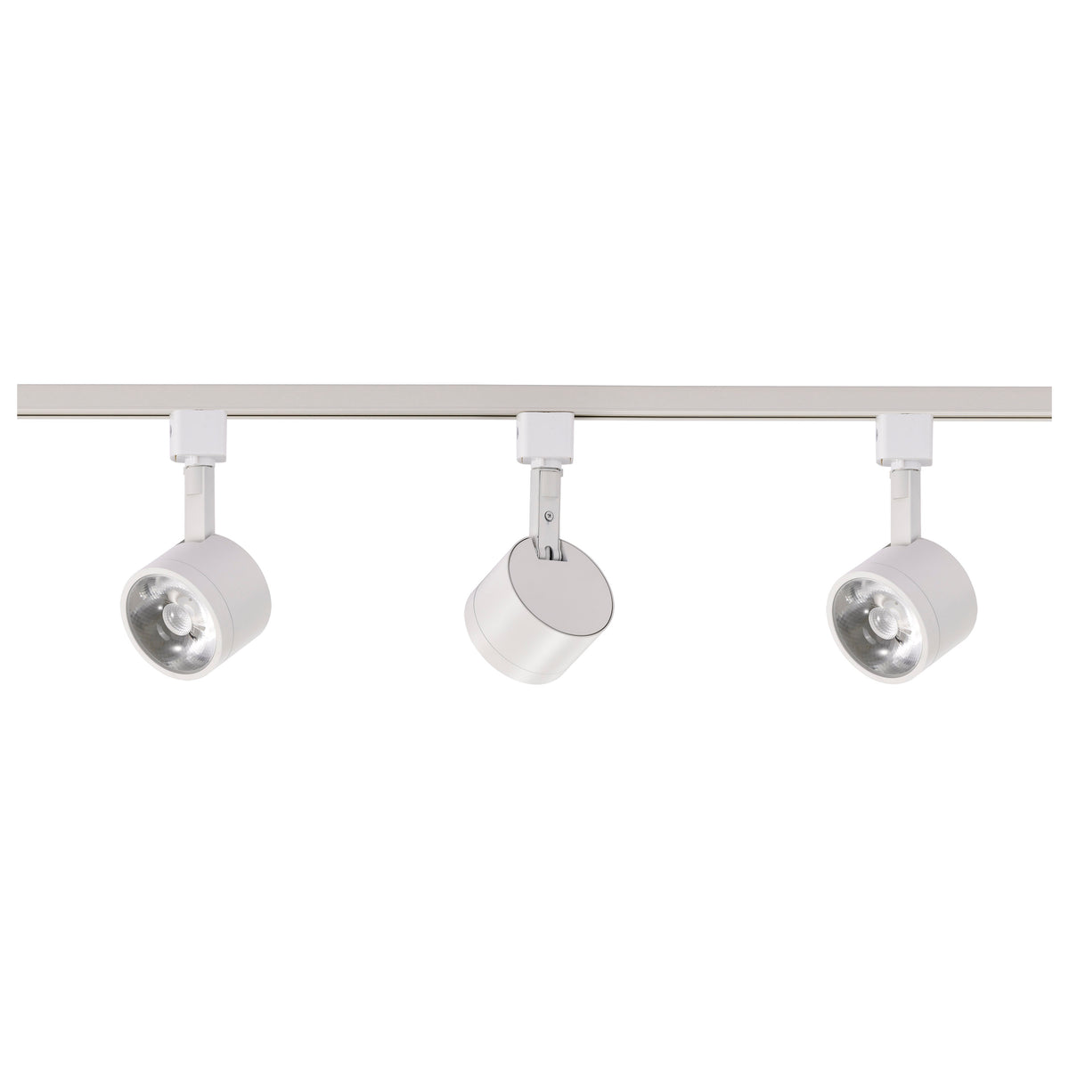 3 Light - Track Lighting Kit - 12 Watt LED per Head - 3000K - 4 foot Track - 36 degree - Round shape - White finish - H-Style