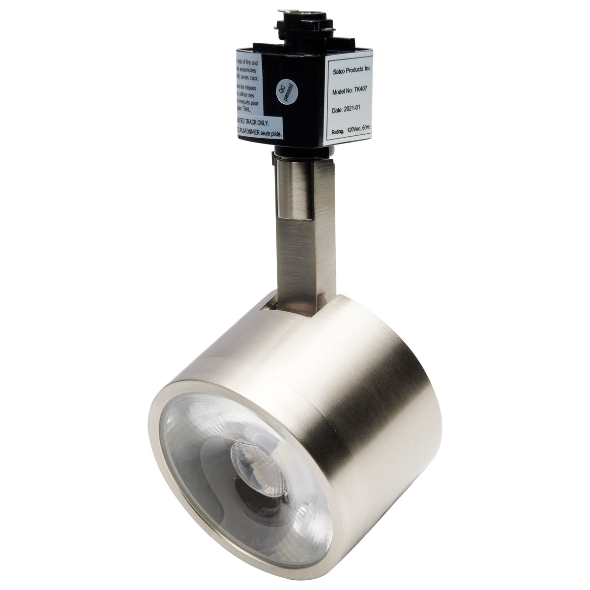 3 Light - Track Lighting Kit - 12 Watt LED per Head - 3000K - 4 foot Track - 36 degree - Round shape - Brushed Nickel finish - H-Style