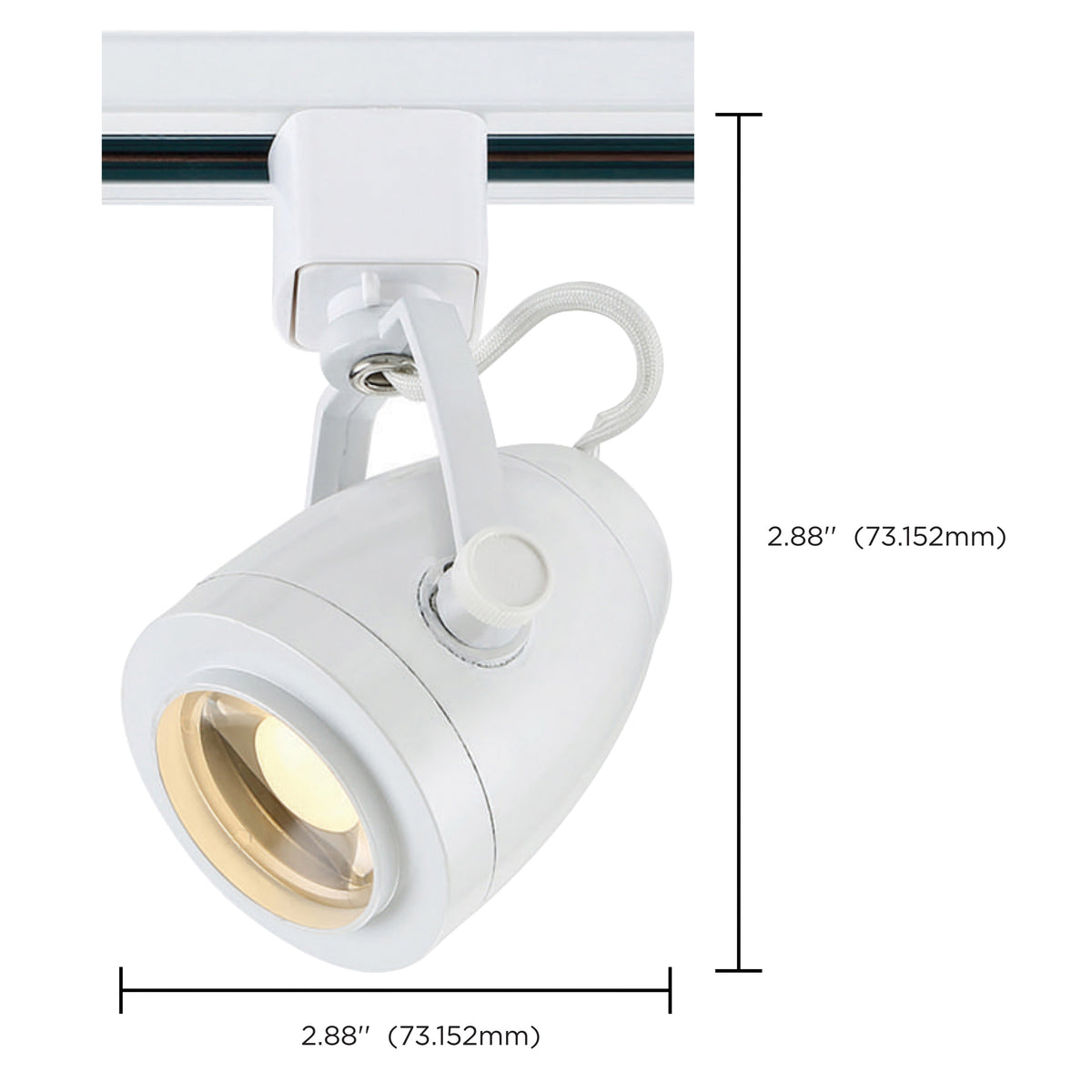3 Light - Track Lighting Kit - 12 Watt LED per Head - 3000K - 4 foot Track - 36 degree - Pinch back shape - White finish - H-Style