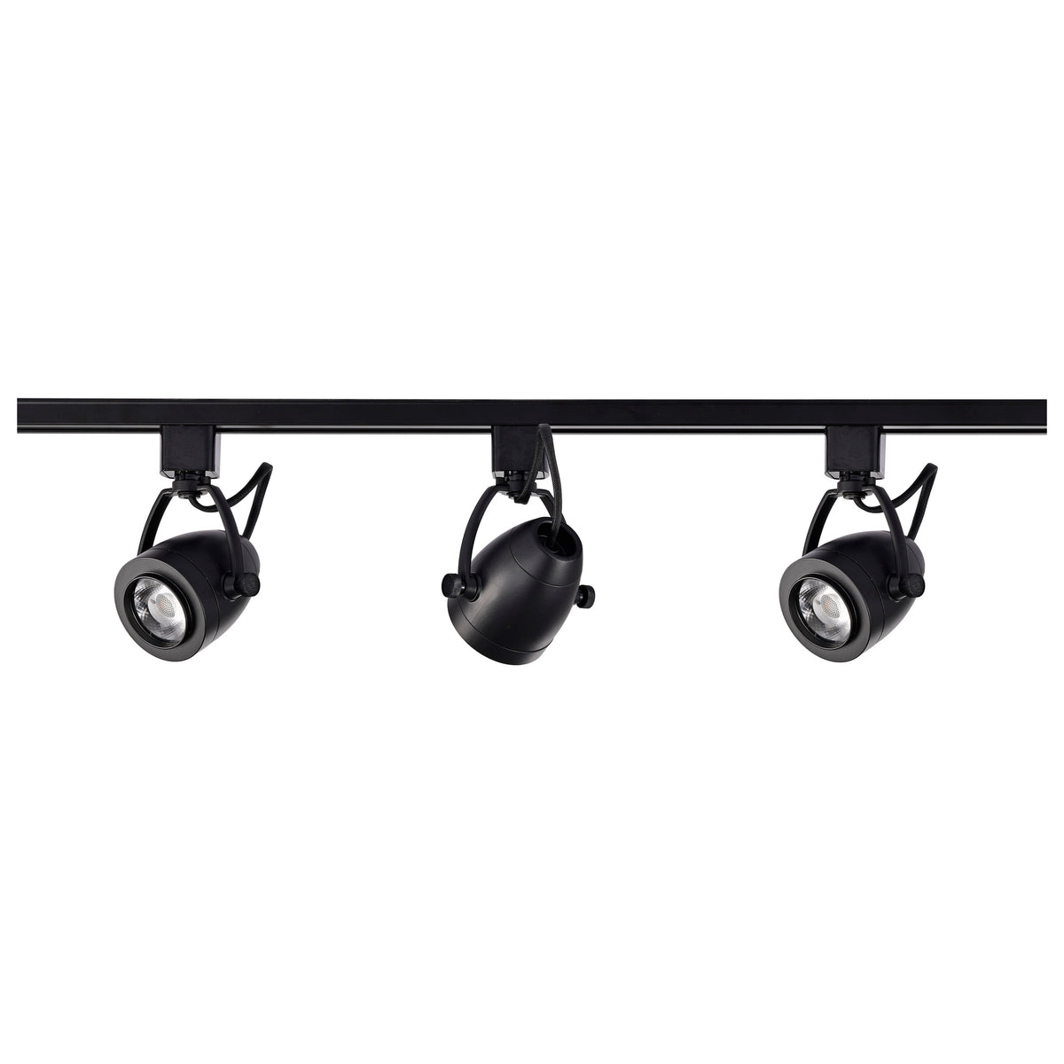 3 Light - Track Lighting Kit - 12 Watt LED per Head - 3000K - 4 foot Track - 36 degree - Pinch back - Black finish - H-Style