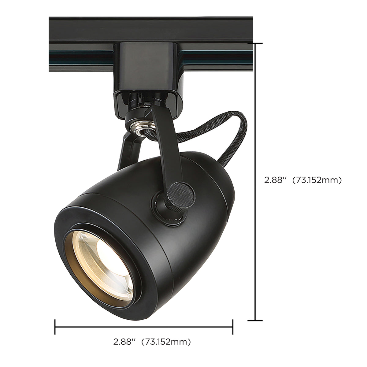 3 Light - Track Lighting Kit - 12 Watt LED per Head - 3000K - 4 foot Track - 36 degree - Pinch back - Black finish - H-Style