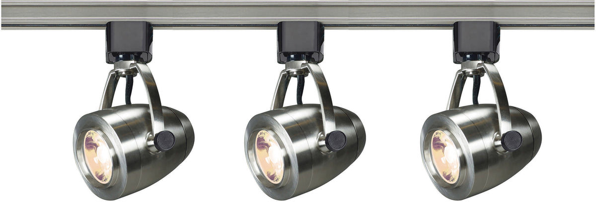 3 Light - Track Lighting Kit - 12 Watt LED per Head - 3000K - 4 foot Track - 36 degree - Pinch back - Brushed Nickel finish