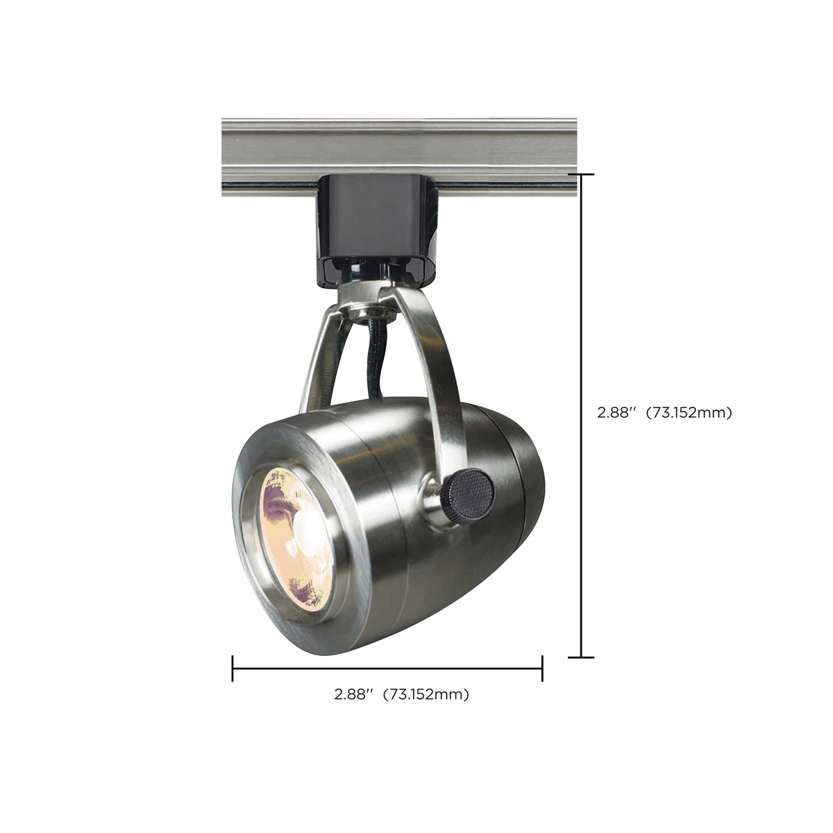 3 Light - Track Lighting Kit - 12 Watt LED per Head - 3000K - 4 foot Track - 36 degree - Pinch back - Brushed Nickel finish - H-Style