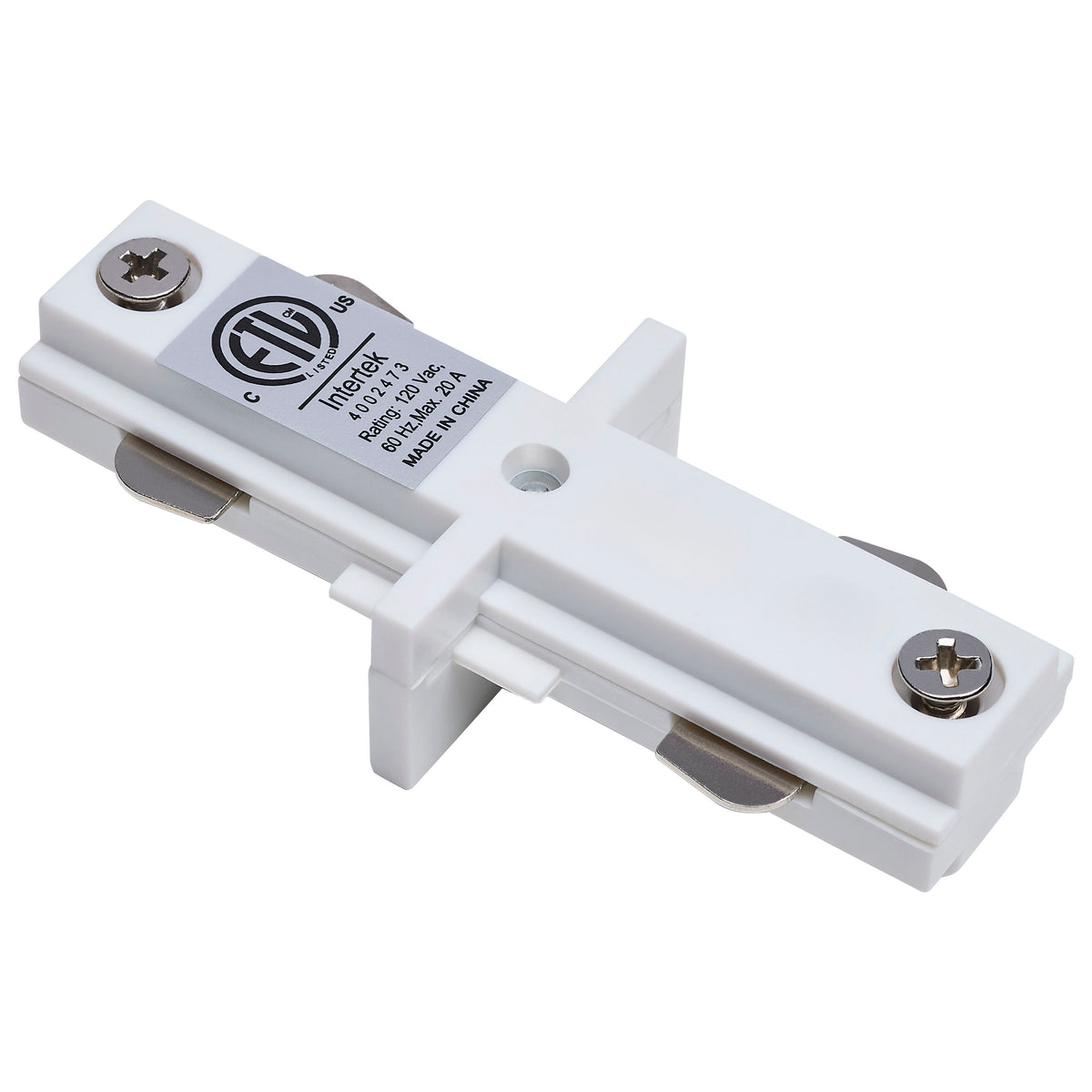 Mini Straight Connector - I-Joiner - White Finish - H-Style
