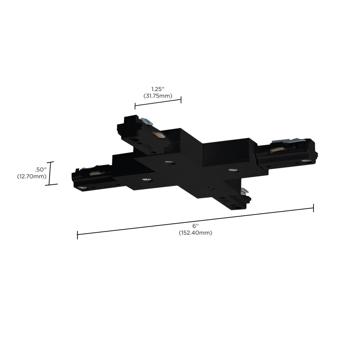 X Connector - Black X Joiner - Traditional Style - Black Finish - H-Style