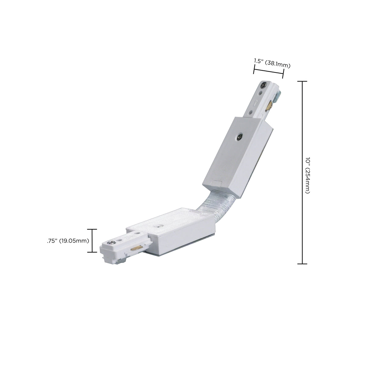 Flexible L-Connector - White Finish - H-Style
