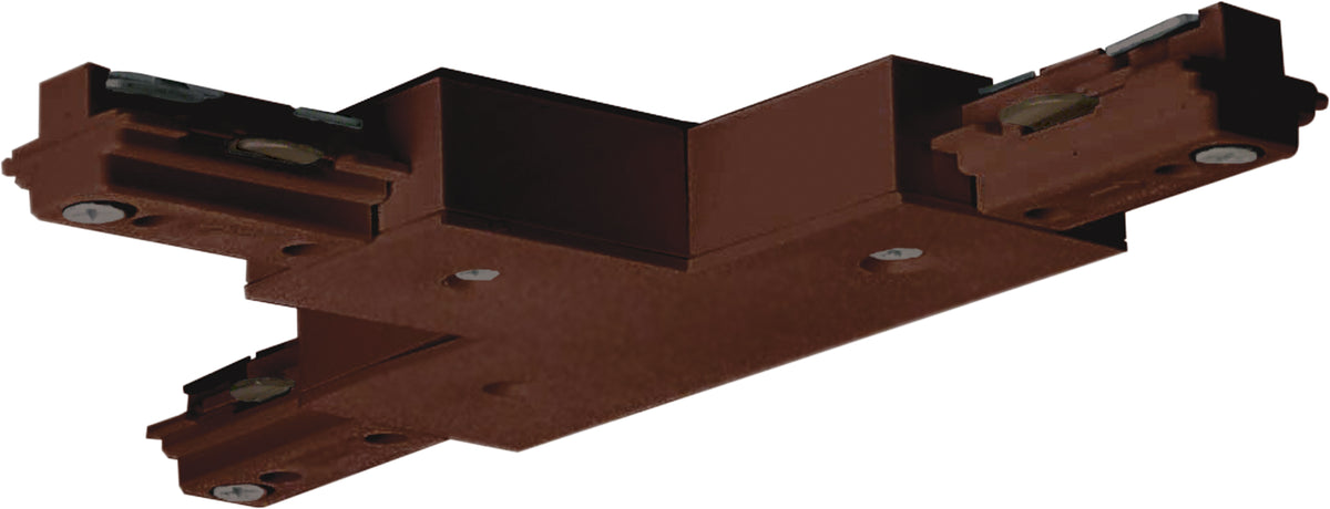 T Connector - Brown Finish - H-Style for commercial spaces and track lighting