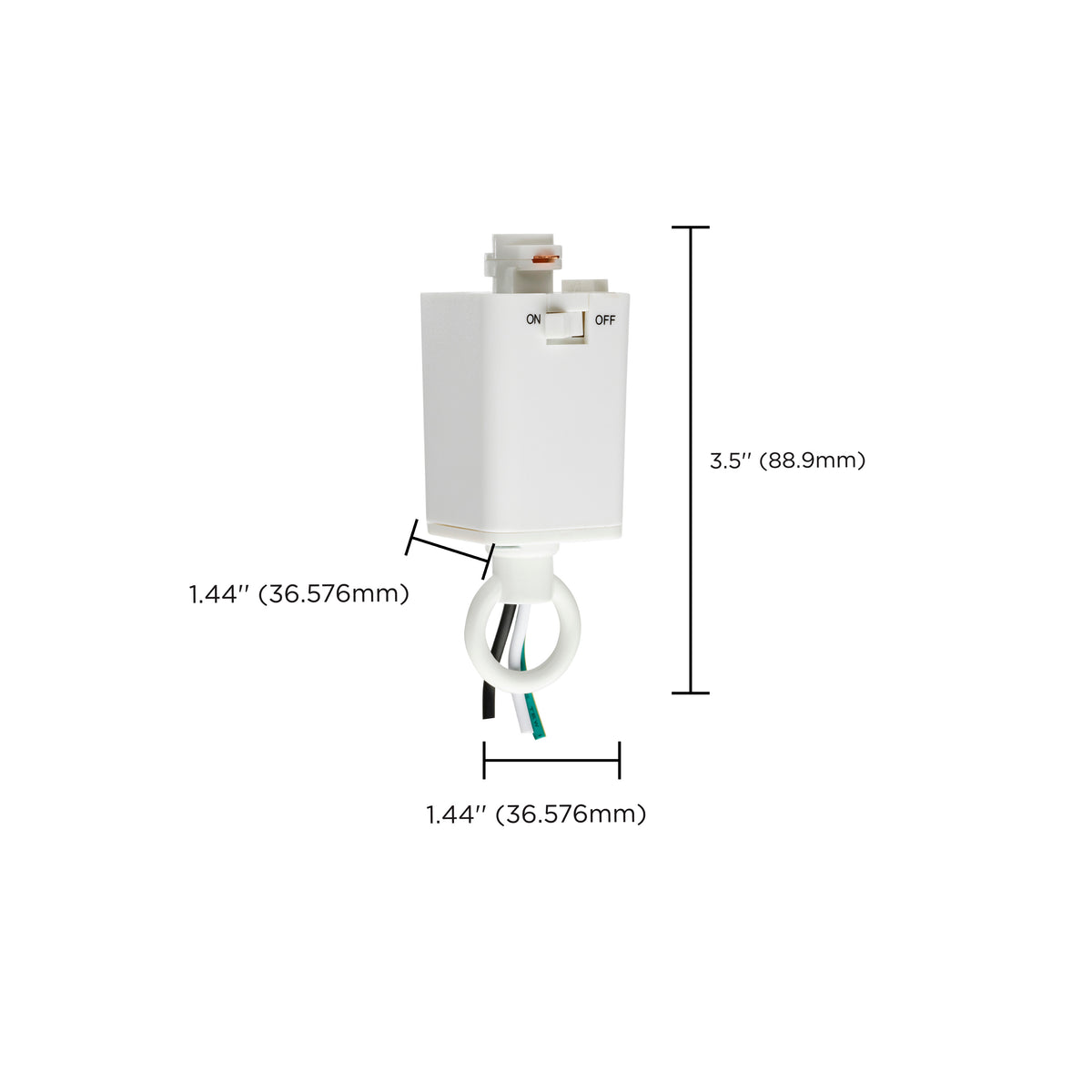 Pendant Loop Track Adapter - White Finish - H-Style