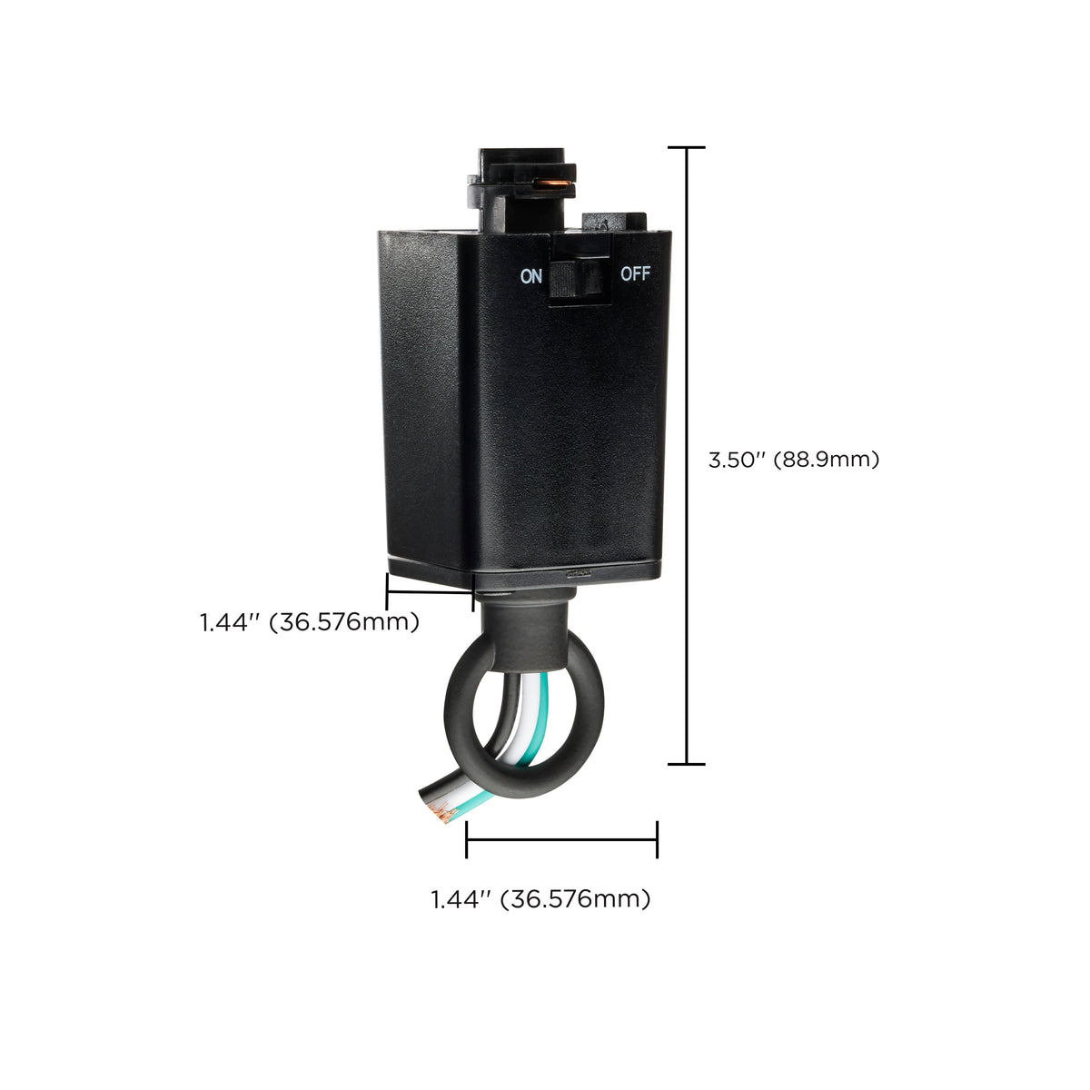 Pendant Loop Track Adapter - Black Finish - H-Style