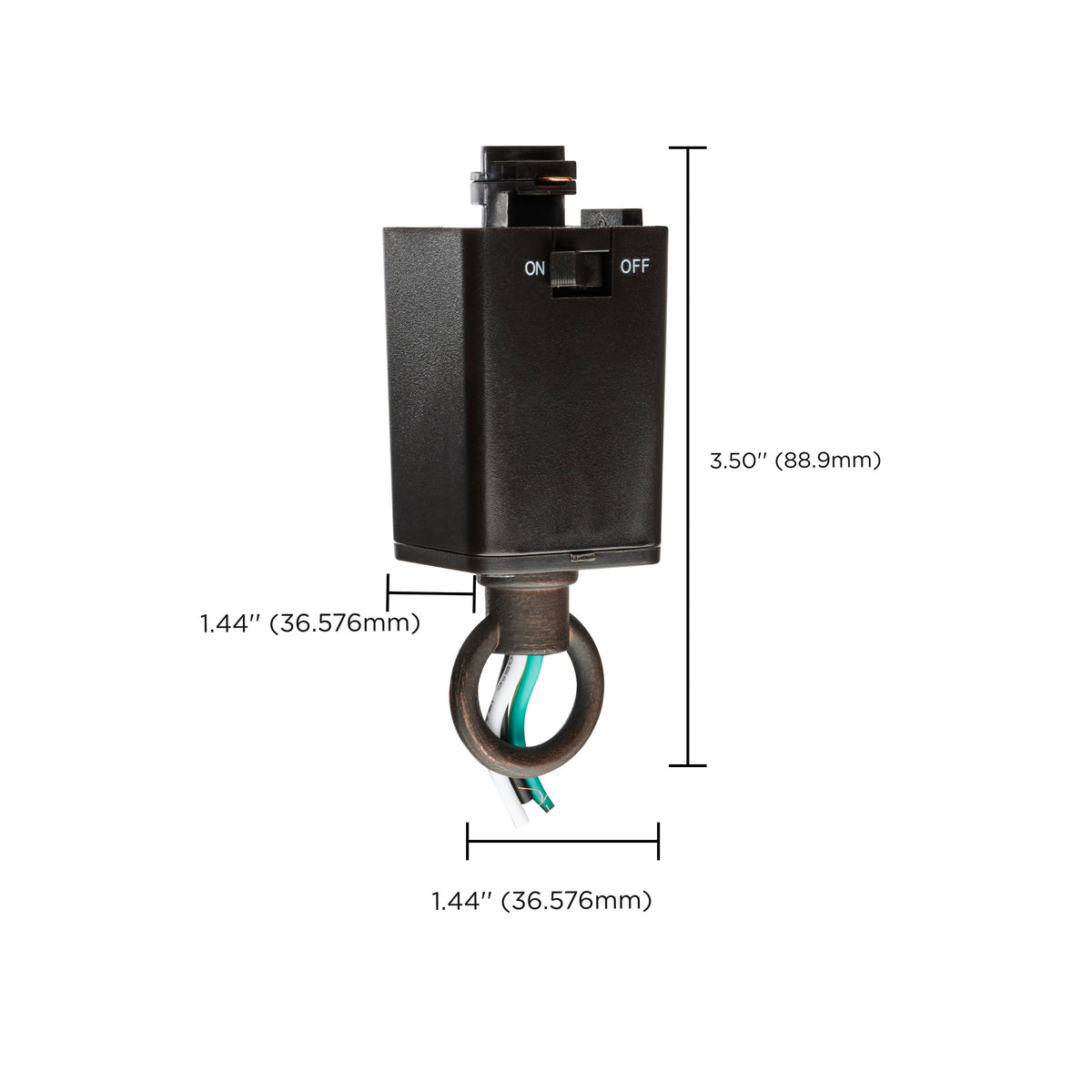 Pendant Loop Track Adapter - Brown Finish - H-Style