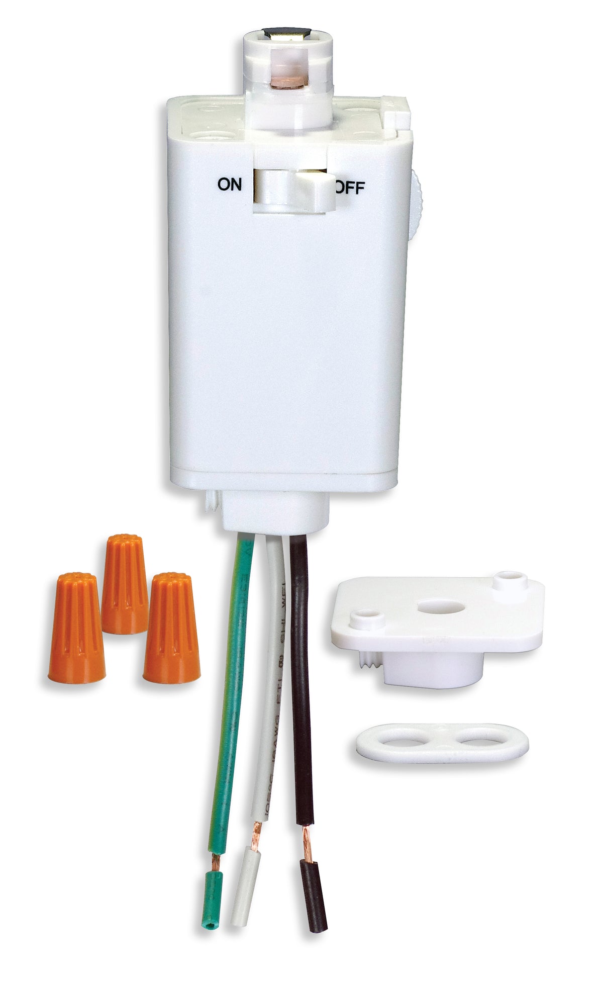Pendant Track Adapter - White Finish - H-Style