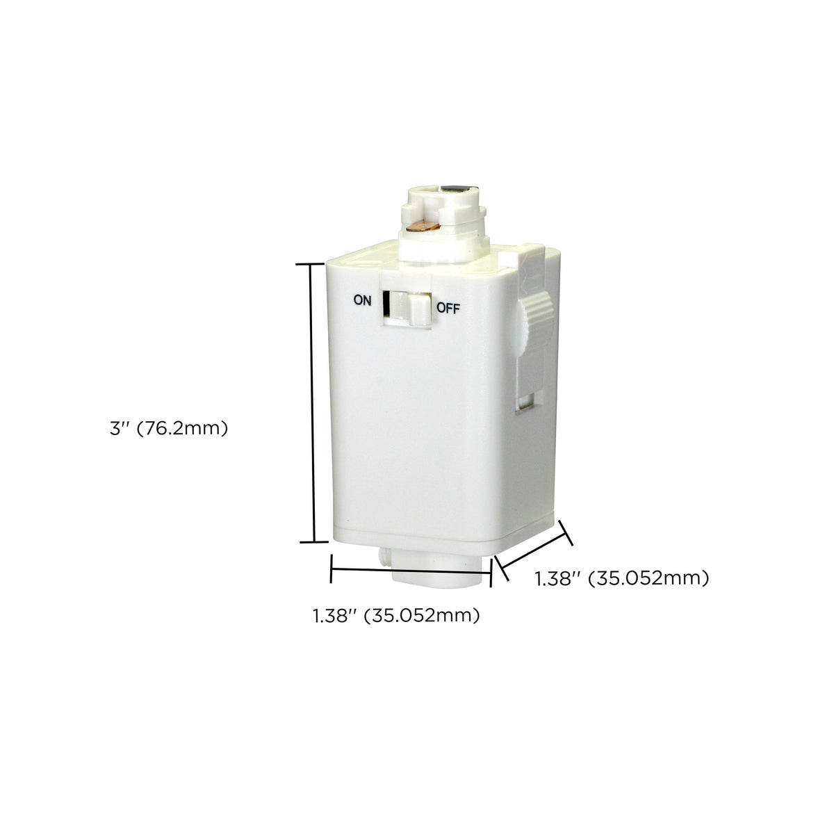Pendant Track Adapter - White Finish - H-Style